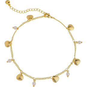 Sonateomber Gold Waterproof Ankle Bracelets for Women, Dainty Cute Adjustable Foot Non tarnish Anklets Summer Beach Jewelry Gifts