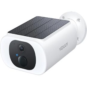 Solar Camera Outdoor Wireless, 2K Cameras for Home Security with Embedded Solar Panel, WiFi Surveillance Camera, Colorful Night Vision, 2-Way Audio, Continuous Power, Compatible with Alexa