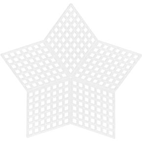 LALAFINA 10 Pcs Mesh Plastic Canvas Star Sheets Needlepoint Canvas White Cross Stitch for DIY, Crochet Projects, Yarn Crafting, Knit, Needlework