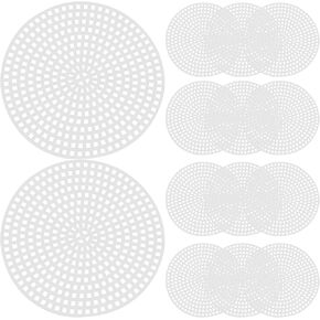 Exceart 30pcs Plastic Canvas DIY Canvas Shape for Cross Stitch Embroidery Needlepoint Craft Needlepoint Mesh Art Project Round 7.7cm Plastic Mesh Screen