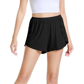 NACHILA Pajama Shorts for Women-Viscose Made from Bamboo, Comfy Lounge Bottom Soft Sleep Shorts Stretch Elastic Pj Bottoms