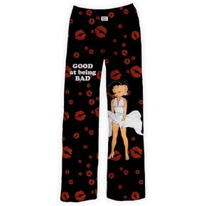 سراويل بيجامة بيتي بوب لاونج من بريف إنسانيتي للنساء - عتيقة، ناعمة أيقونية، حريرية، مريحة، قابلة للتنفس (بيتي بوب، كبير) in Kuwait