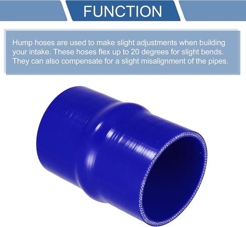 X AUTOHAUX 1 Pcs 28mm/1.10" 127mm/5.00" Length Blue Car Silicone Hose Hump Hose Coolant Hose Universal in Saudi Arabia