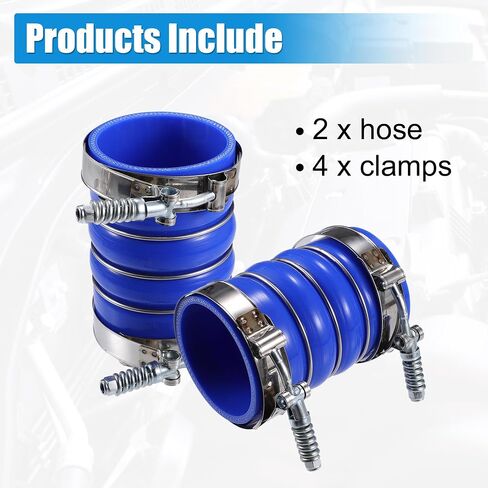 uxcell 1 Set Silicone Charge Cooler Intercooler Hoses with Clamps 84-92mm Fit for Semi Trucks Turbocharger Replace in Saudi Arabia