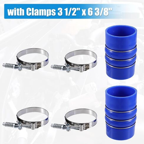 uxcell 1 Set Silicone Charge Cooler Intercooler Hoses with Clamps 84-92mm Fit for Semi Trucks Turbocharger Replace in Saudi Arabia