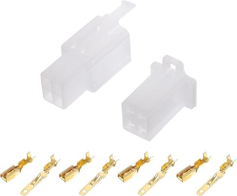 4 Pin Car Electrical Wire Connector Plug Kits Waterproof 2.8 Series Male Female Cable Terminal Housing Plastic Copper White in Saudi Arabia