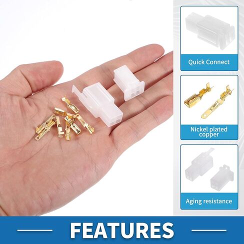 4 Pin Car Electrical Wire Connector Plug Kits Waterproof 2.8 Series Male Female Cable Terminal Housing Plastic Copper White in Saudi Arabia