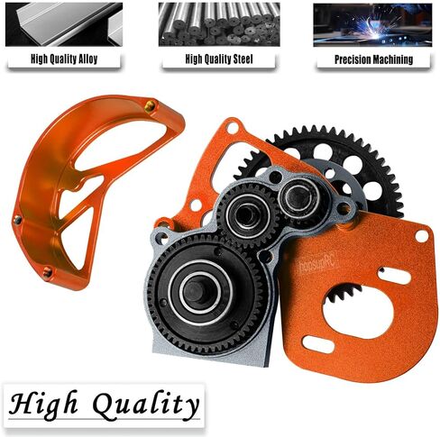 Aluminum Transmission Gearbox Upgrades Part for 1/10 Axia1 SCX10, SCX10 II 90046,90047,Wraith,AX10 RC Crawler Truck,Center Transmission Gearbox Hops up,Red with Titanium in Saudi Arabia