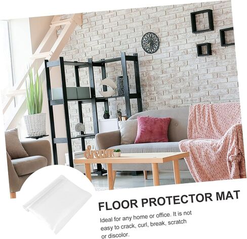 EXCEART Transparent Carpet PVC Rolling Chair Mat Non-Slip Chair Mat Clear Table Cover Waterproof Floor Protector Ground Mat Plastic Chair Mat Computer Desk Mat Floor Mat Wooden Floor in Saudi Arabia