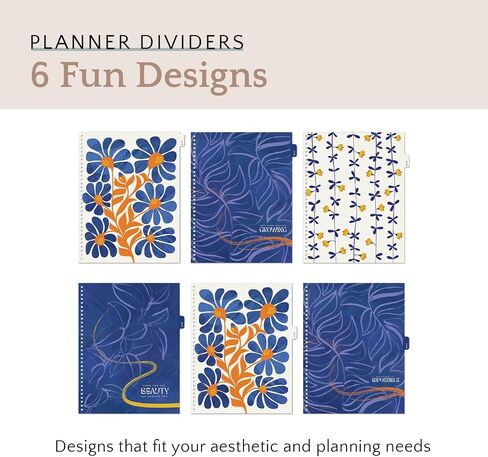 Organized by Happy Planner Dated 12-Month Planner, Jan.–Dec. 2025 Daily, Weekly, and Monthly Planner, Small Size, Dashboard Layout, Serene Garden, 72 Pages, 12 Dividers, 2 Sticker Sheets, 6" x 8.5" in Saudi Arabia