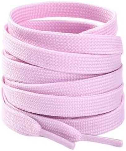 Boolavard 2 Pairs Premium Flat Shoe Laces for Sneakers, Shoelaces for Sneakers, Athletic Shoelaces 8mm Wide in Saudi Arabia