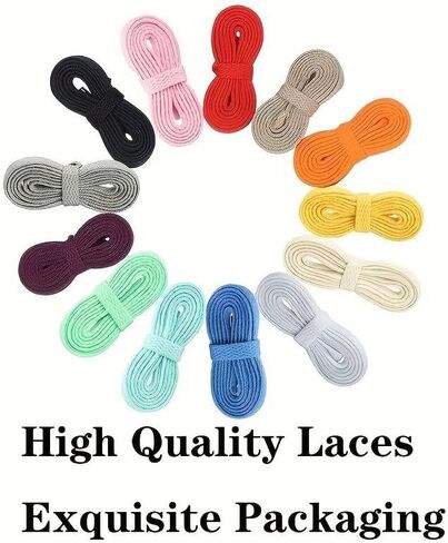 Boolavard 2 Pairs Premium Flat Shoe Laces for Sneakers, Shoelaces for Sneakers, Athletic Shoelaces 8mm Wide in Saudi Arabia