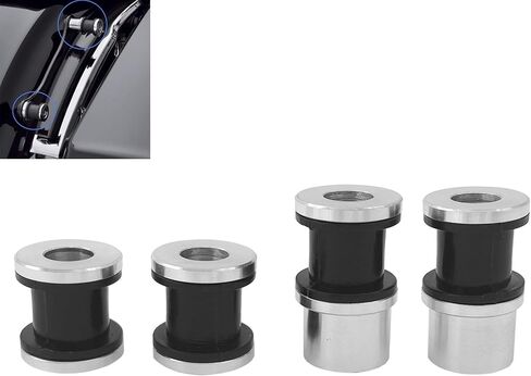 مجموعة أغطية أجهزة الإرساء ذات 4 نقاط من Sissy Bar Rack باللون الأسود اللامع تناسب Harley Touring Street Glide، Electra Glide، Road King، Road Glide، CVO 2009-2021 in Kuwait