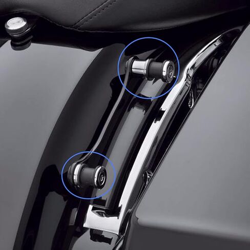 مجموعة أغطية أجهزة الإرساء ذات 4 نقاط من Sissy Bar Rack باللون الأسود اللامع تناسب Harley Touring Street Glide، Electra Glide، Road King، Road Glide، CVO 2009-2021 in Kuwait