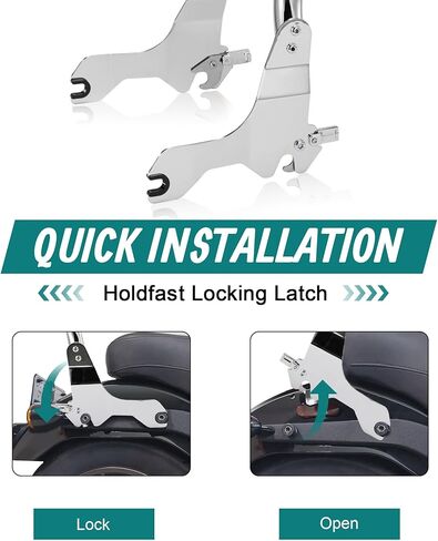 مسند ظهر MoKitDora Softail Sissy Bar مقاس 26 بوصة قابل للفصل لـ Harley 2018-UP Fat Boy FLFB FLFBS Breakout FXBR FXBRS، أسود in Kuwait