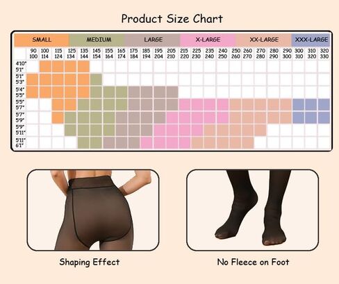 Ultra Comfy Faux Sheer Fleece Lined Thermal Tights, Fake Translucent Thick Warm Pantyhose in Kuwait