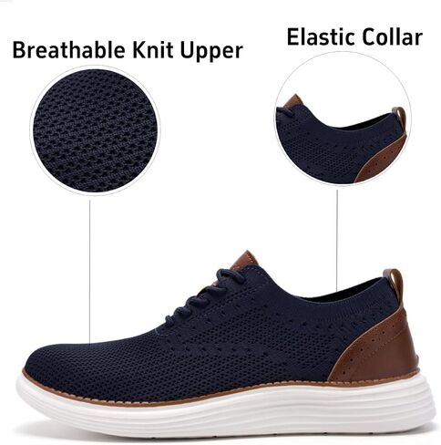 Men's Casual Dress Oxfords Shoes Mesh Lightweight Breathable Fashion Sneakers Business Walking Shoes in Saudi Arabia