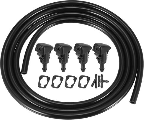 X AUTOHAUX 4pcs Windshield Wiper Washer Nozzle Replacement for Subaru Impreza 2008-2012 47230 Single Hole Water Sprayer CarSprayer Jet in Saudi Arabia