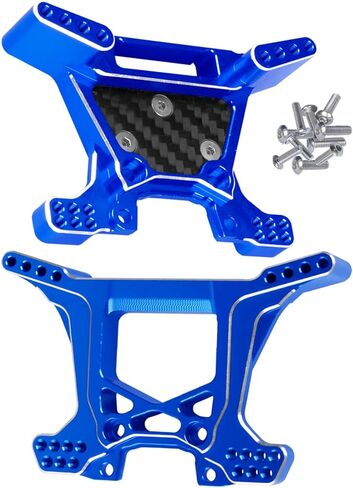 RC Front Rear Shock Tower Shock Mounts Upgrades Part for 1/10 Rustler 4X4 (VXL),2PCS Aluminum Shock Tower Shock for 1/10 Rustler 4WD (VXL),Navy Blue in Kuwait