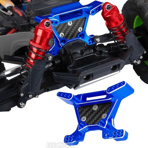 RC Front Rear Shock Tower Shock Mounts Upgrades Part for 1/10 Rustler 4X4 (VXL),2PCS Aluminum Shock Tower Shock for 1/10 Rustler 4WD (VXL),Navy Blue in Kuwait