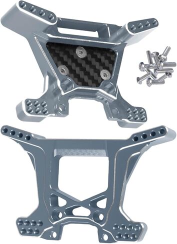 RC Front Rear Shock Tower Shock Mounts Upgrades Part for 1/10 Rustler 4X4 (VXL),2PCS Aluminum Shock Tower Shock for 1/10 Rustler 4WD (VXL),Navy Blue in Kuwait