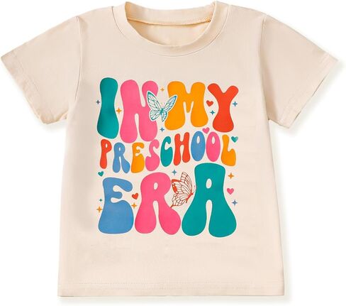 Little Kids Toddler Boys Girls First Day of School Shirt in My Pre School Era Back to School Kindergarten T-Shirt in Kuwait