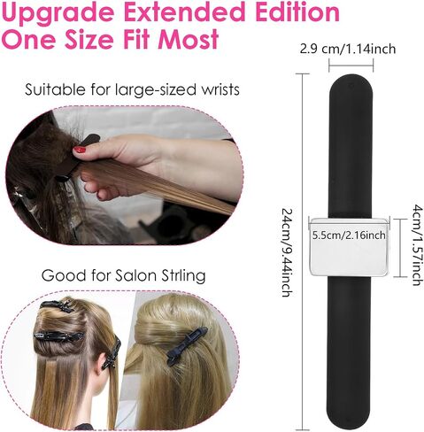 Ptwola 2 Pcs Sewing Pincushion Hair Stylist Wristband Pin Holder Silicone Wrist Strap Hair Clips Bobby Collector Bracelet Braiders Sewing Notions Quilting Supplies for Hair Styling Braiding Gel in Saudi Arabia