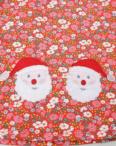 Hongshilian Girls Cotton Chirstmas Dress Long Sleeve Cartoon Appliques Casual Playwear Dresses in Kuwait