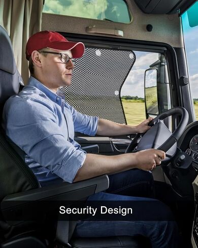 1 Pair Trucks Side Window Shades Fit for Freightliner Volvo VNL International Trucks, Mesh Semi Truck Accessories Interior for Sunshade Glass Protection UV Protection (Suction Cup) in Saudi Arabia