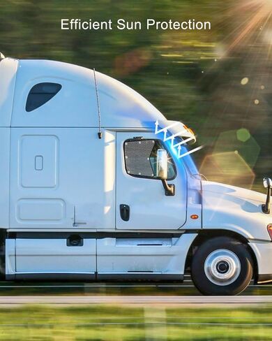 1 Pair Trucks Side Window Shades Fit for Freightliner Volvo VNL International Trucks, Mesh Semi Truck Accessories Interior for Sunshade Glass Protection UV Protection (Suction Cup) in Saudi Arabia