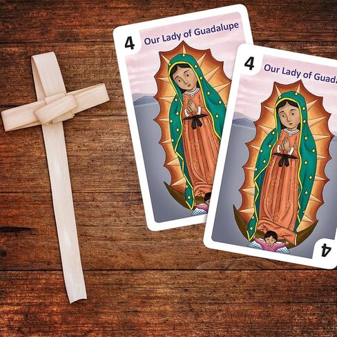 مجموعة بطاقات مطابقة الأسماك المصغرة من Needzo Catholic Saints Miniature Go Fish، أدوات ومستلزمات تعليمية لكنيسة الأحد، هدايا تعبدية ممتعة للكاثوليك، 54 بطاقة in Saudi Arabia