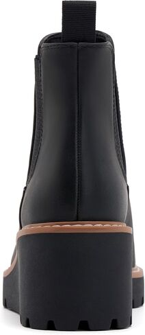 vodvob Women's Ankle Boots Wedge Platform Booties Elastic Chelsea Boots Slip On Shoes in Saudi Arabia
