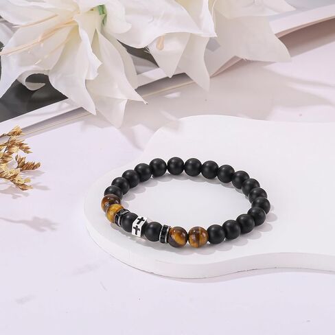 Cross Bracelet for Men Dad Father Husband Son Brother Grandson Father's Day Birthday Graduation Christian Faith Religious Bracelets First Communion Confirmation Gifts in Kuwait