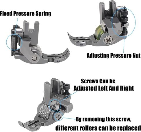 YEQIN Universal Presser Foot with Roller Three-in-One Multifunctional Presser Foot Adjustable Left and Right Unilateral Presser Foot for Flat Car Sewing Machine in Saudi Arabia