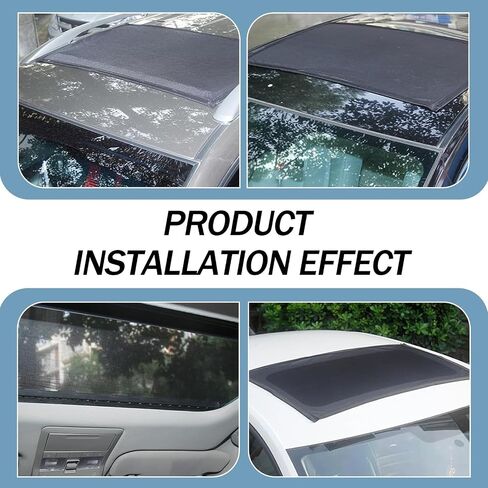 قطعة واحدة من مظلة الشمس لفتحة سقف السيارة، مقاس 39.37 بوصة × 25.59 بوصة، تهوية مجانية لمنع أشعة الشمس والغطاء الحراري، غطاء واقٍ مقاوم للغبار ومضاد للتداخل، عالمي للسيارات (أسود) in Saudi Arabia