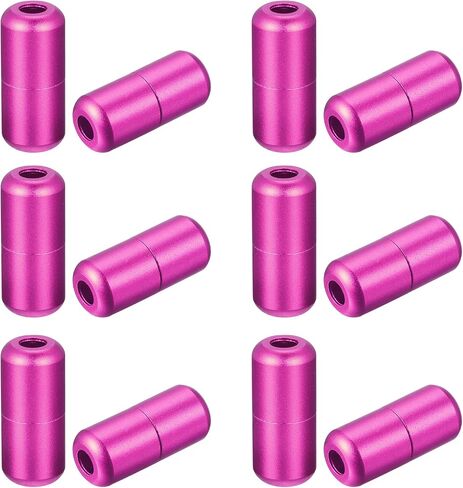 uxcell Shoelace Locks Buckle, 8 x 18mm Aluminum Elastic No Tie Shoe lace Turnbuckle, Glossy Rainbow 12 Pcs in Saudi Arabia