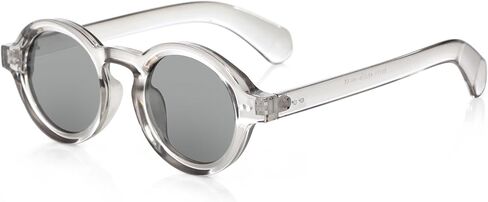 Trendy Round Polarized Sunglasses for Men Women Chunky Hippie Costume Sun Glasses 90s Circle Retro Style in Kuwait