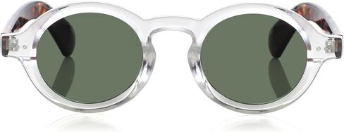 Trendy Round Polarized Sunglasses for Men Women Chunky Hippie Costume Sun Glasses 90s Circle Retro Style in Kuwait