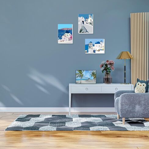 KANGDONG 3PCS-طلاء بالأرقام للبالغين المبتدئين الطلاء حسب الرقم للبالغين 16 * 12 بوصة DIY مجموعة مدينة الشمال القديمة البسيطة الطلاء بالأرقام اللوحة ديكور جدار المنزل ديكور سطح المكتب in Saudi Arabia