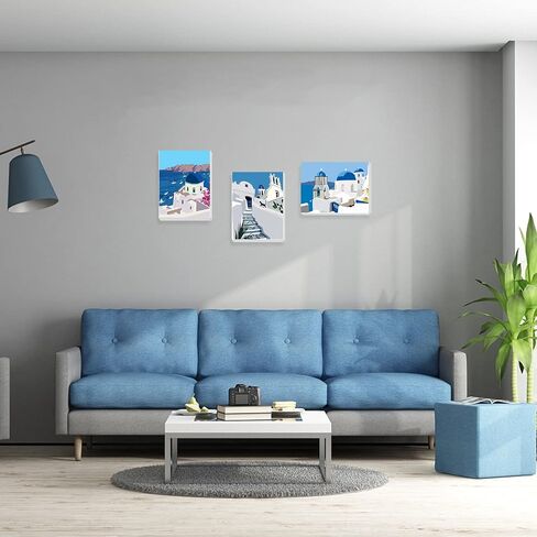 KANGDONG 3PCS-طلاء بالأرقام للبالغين المبتدئين الطلاء حسب الرقم للبالغين 16 * 12 بوصة DIY مجموعة مدينة الشمال القديمة البسيطة الطلاء بالأرقام اللوحة ديكور جدار المنزل ديكور سطح المكتب in Saudi Arabia