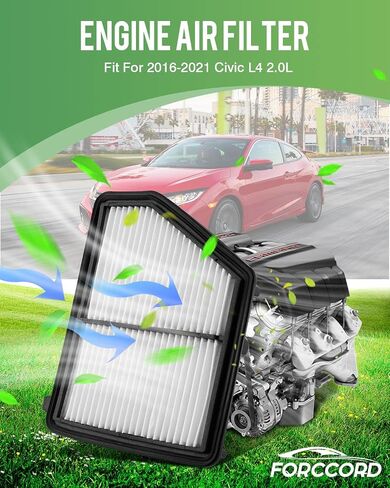 1Pcs HEPA Cabin Air Filter and 1Pcs Engine Air Filter Fit for Civic 2.0L (2016-2023), HR-V 2.0L (2023) Activated Carbon Cabin Filter Replacement CF11182 CA12051 in Saudi Arabia