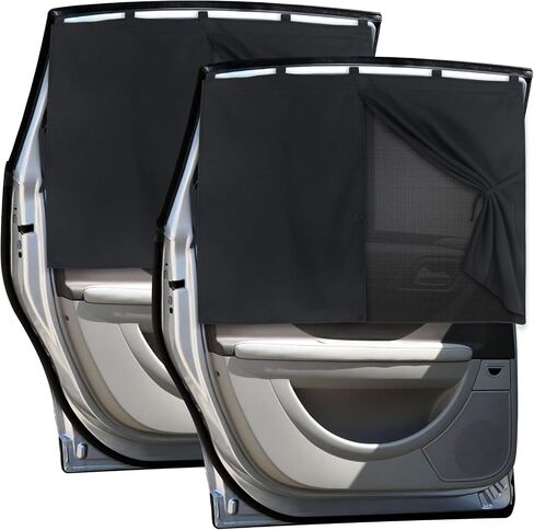 Car Side Window Shades, 2 Pack Magnetic Car Sun Shades for Baby Double Layer Full Shade/Half Shade Options Cartoon Car Window Curtain for Kids Heat/UV Protection in Saudi Arabia