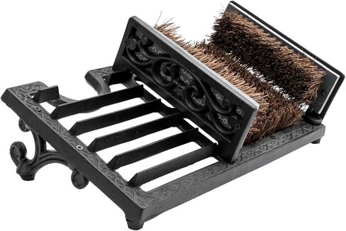 MyGift Heavy Duty Shoe Scraper and Boot Brush, Vintage Cast Iron Shoe Dirt Scrubber Cleaner/Outdoor Boot Mud Brush in Saudi Arabia