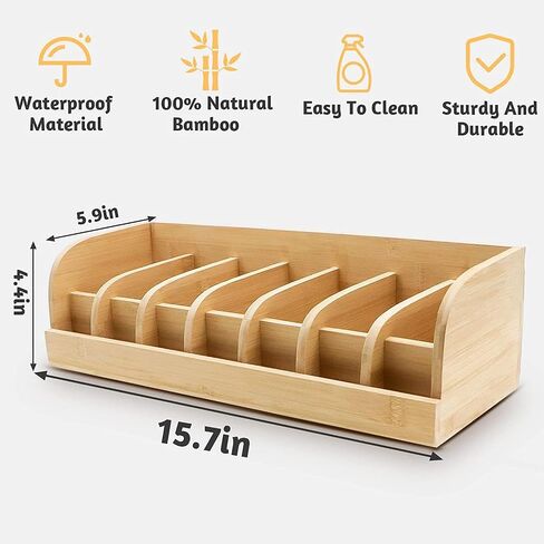 Wood Belt Organizer Box,7 Grids Belt Rack, Belt Organizer for Closet and Drawer, Belt Storage Organizer and Displayer, Belt Organizer for Men Women (Natural Wood) in Saudi Arabia