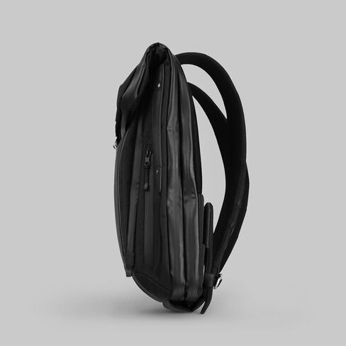 The Frenchie Co. Work/Travel Speed Backpack |Gray| Patented Self-Adjusting Straps |Expandable (22-28L) Laptop Backpack| Anti-Theft Magnetic Closure |16in computer| Ballistic Nylon & Italian Leather in Saudi Arabia