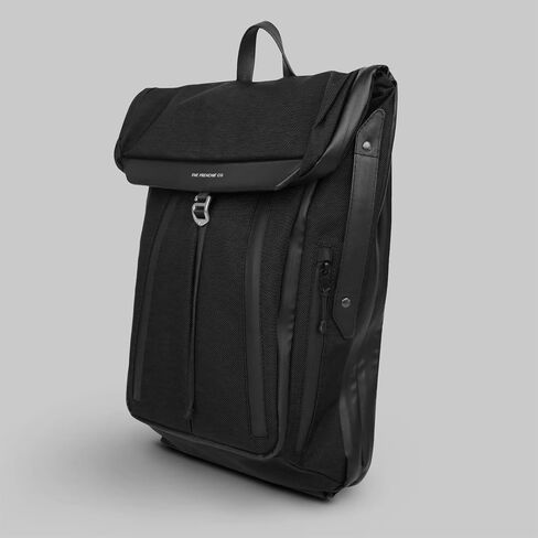 The Frenchie Co. Work/Travel Speed Backpack |Gray| Patented Self-Adjusting Straps |Expandable (22-28L) Laptop Backpack| Anti-Theft Magnetic Closure |16in computer| Ballistic Nylon & Italian Leather in Saudi Arabia