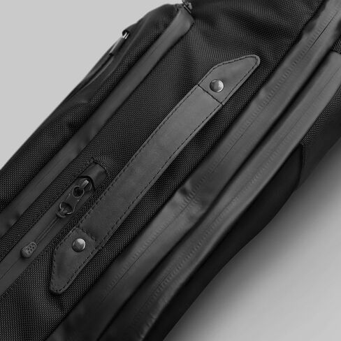 The Frenchie Co. Work/Travel Speed Backpack |Gray| Patented Self-Adjusting Straps |Expandable (22-28L) Laptop Backpack| Anti-Theft Magnetic Closure |16in computer| Ballistic Nylon & Italian Leather in Saudi Arabia