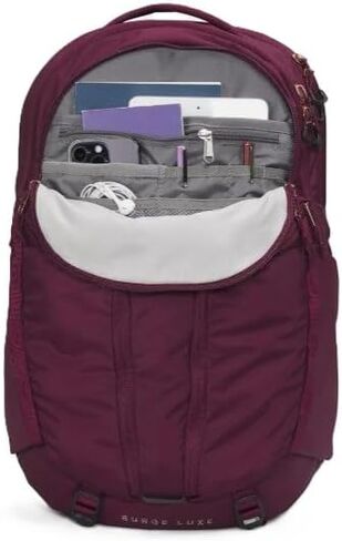 حقيبة ظهر للكمبيوتر المحمول Surge Luxe للسيدات من THE NORTH FACE (بويسنبيري/فحم محروق معدني) in Saudi Arabia