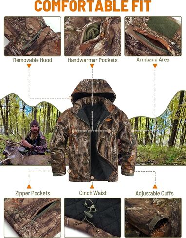 NEW VIEW سترة صيد معزولة بشجرة Camo - M + قميص صيد مموه - M in Kuwait