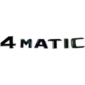 3D Raised Letters 4MATIC Emblem Rear Fender with Adhesive Backing Compatible with All Mer-CED-ES-Be-nz Accessories Automotive Decoration(Silver)